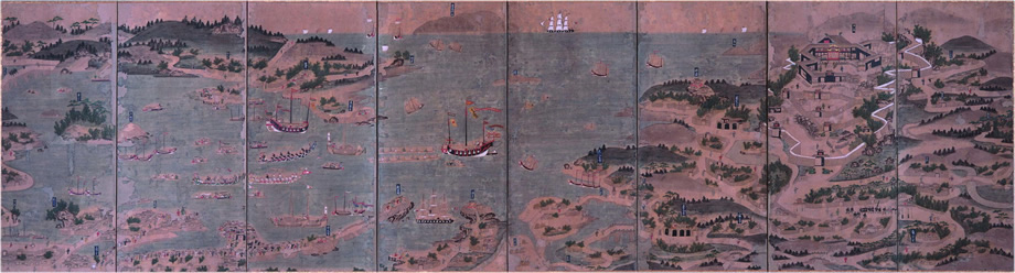 1422年前后的那霸港的画像（冲绳县立博物馆收藏）